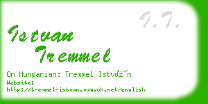 istvan tremmel business card